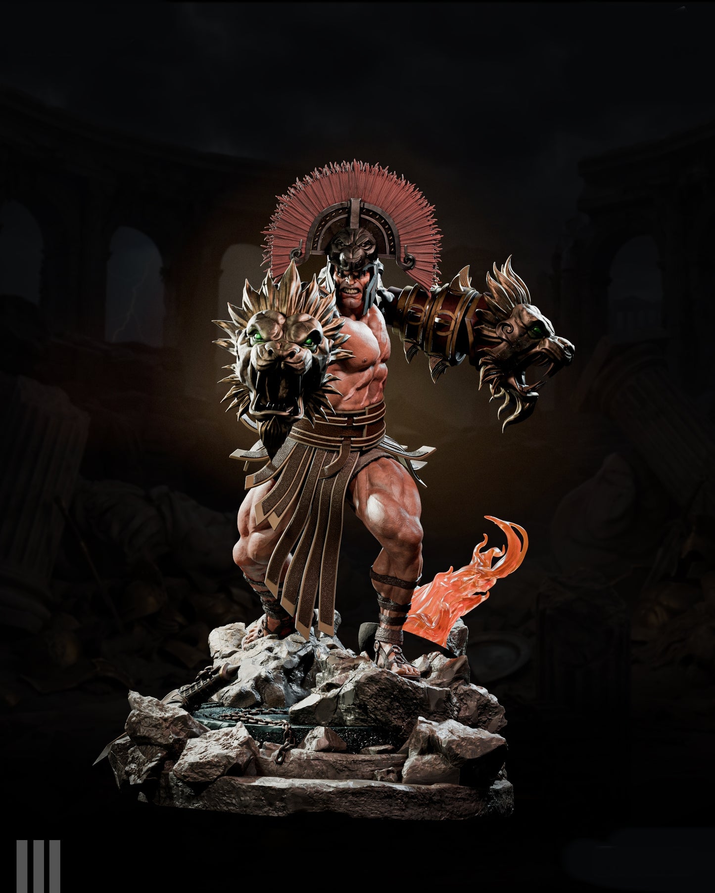 Hercules Sculpture (75mm to 500mm) - Unassembled/Unpainted/3D Print