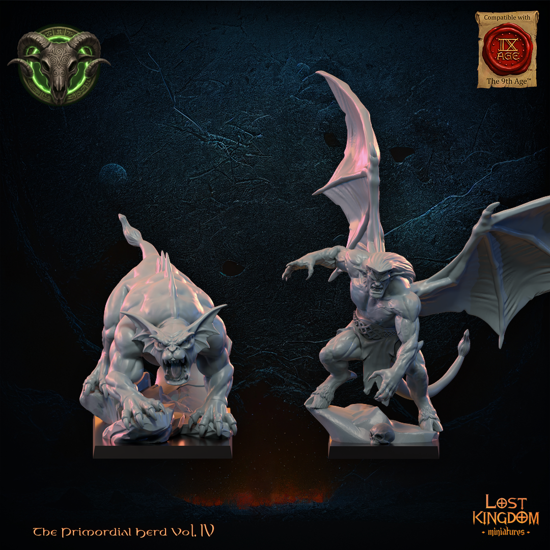 Herd Gargoyles Hero and Pet - Primordial Herd - TTRPG - Wargaming - Dungeons and Dragons