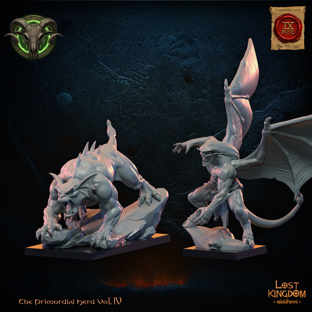 Herd Gargoyles Hero and Pet - Primordial Herd - TTRPG - Wargaming - Dungeons and Dragons