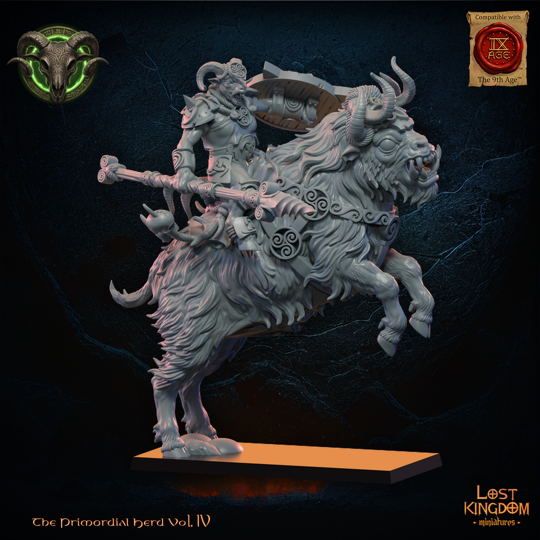 Wildhorn Rider Heroine - The Primordial Herd - Beast-Men - TTRPG - Wargaming - Dungeons and Dragons