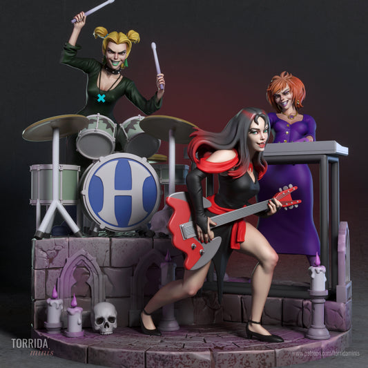 Diorama Hex Girls (75 mm à 500 mm) - Non assemblé/Non peint/Impression 3D