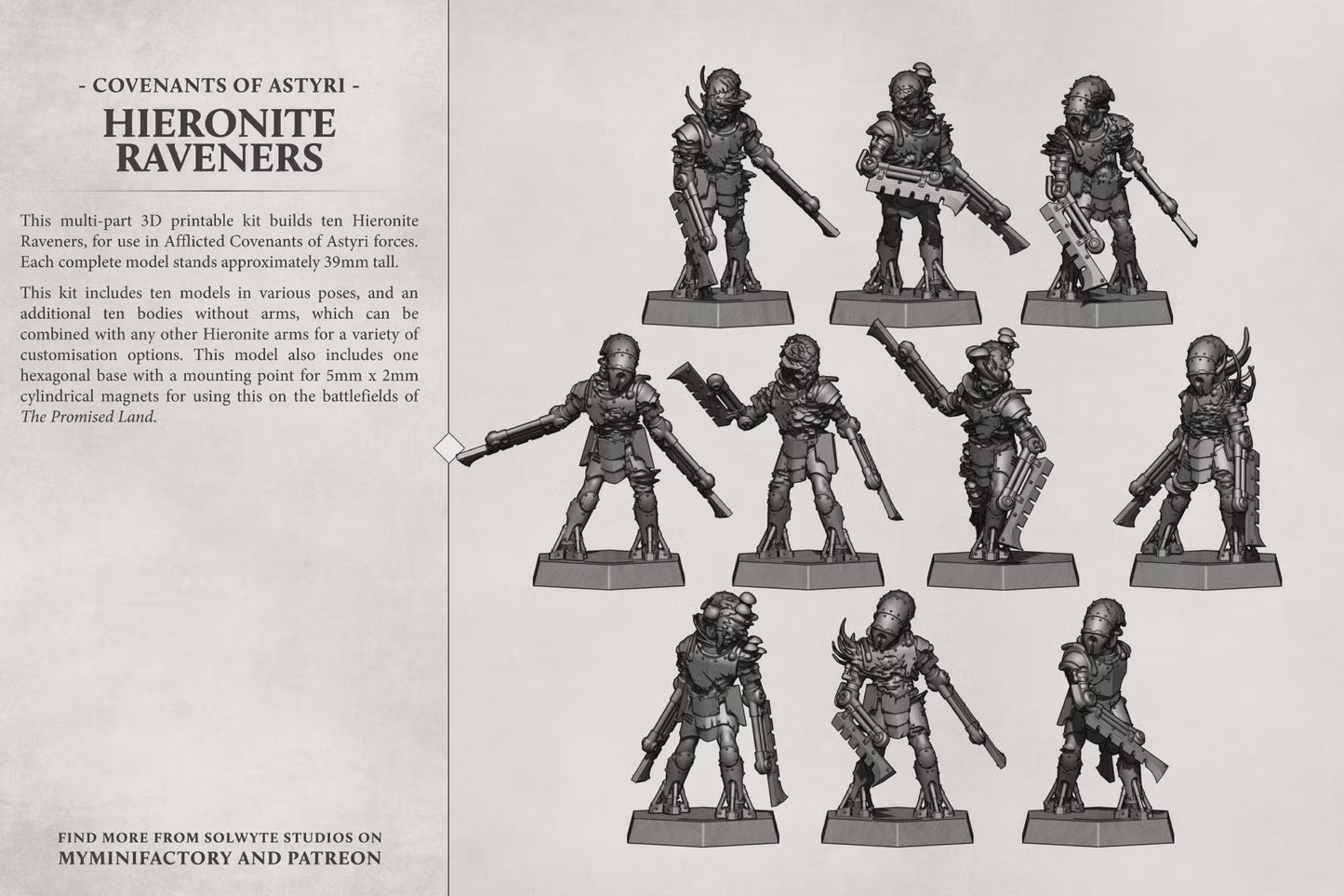 Covenants of Astyri - Hieronite Raveners (x10) - TTRPG - Wargaming - Grimdark