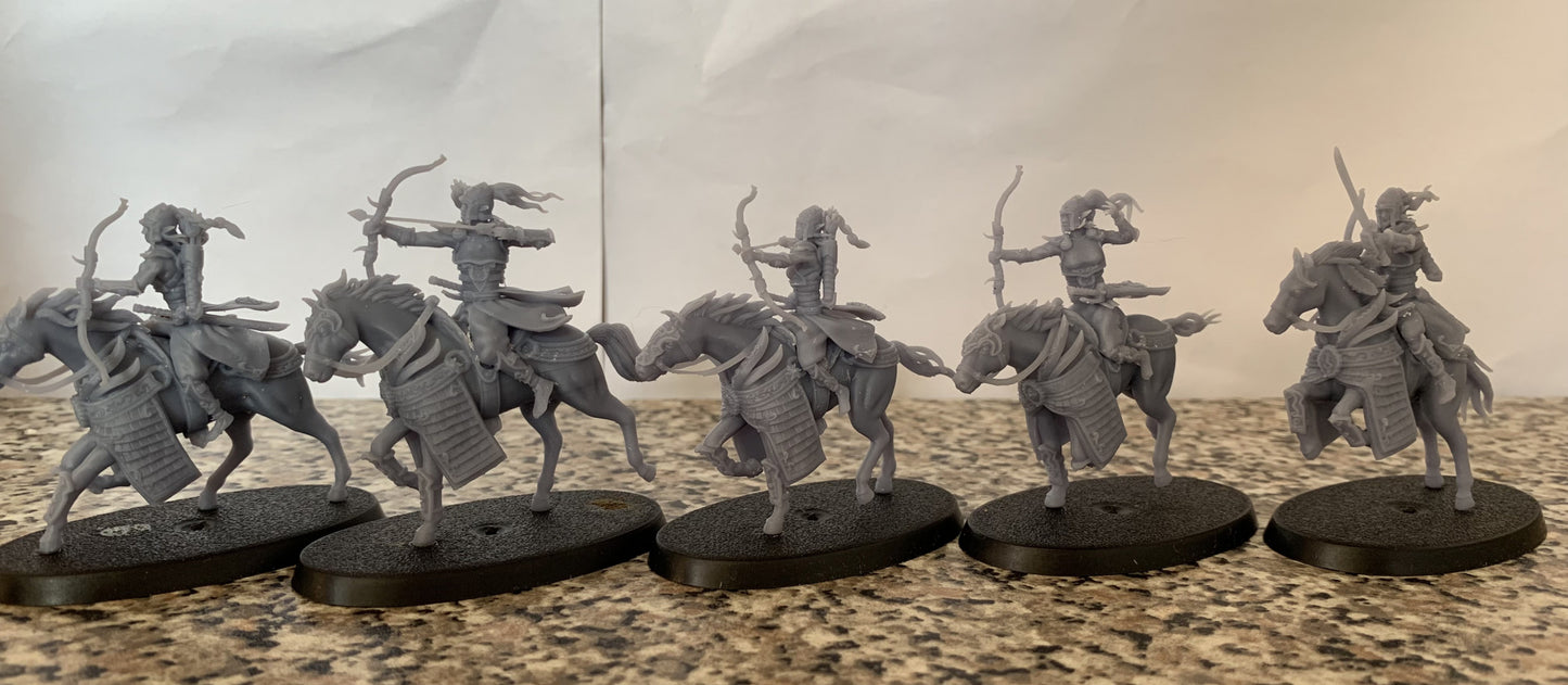 High Elves Fast Cavalry - Dungeons and Dragons - by Holo Minis- Tabletop RPG Miniature - Roleplaying 3D Printed Fantasy Mini