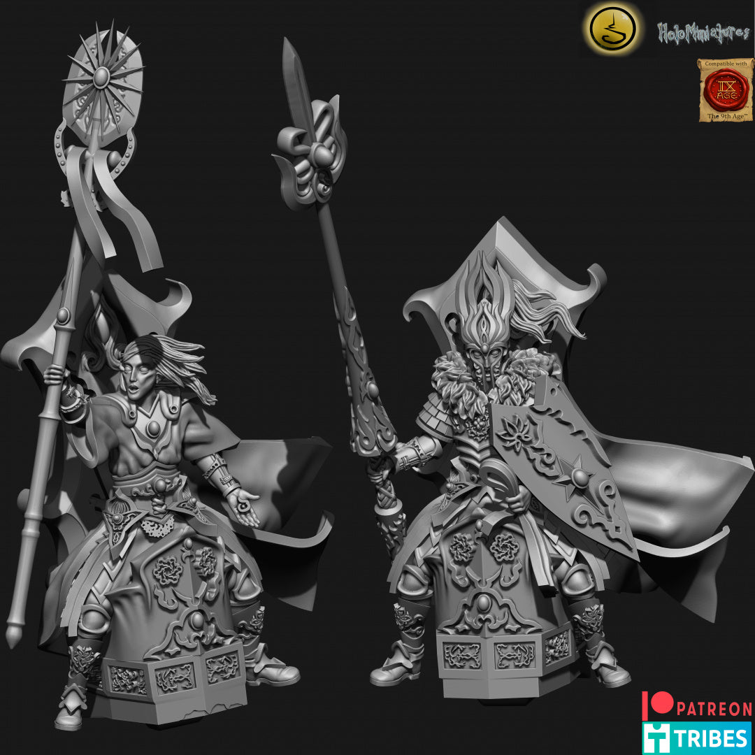 High elves lord or mage dragon/ancient dragon - Dungeons and Dragons - by Holo Miniatures - Tabletop RPG Miniature - Roleplaying 3D Printed Fantasy Mini