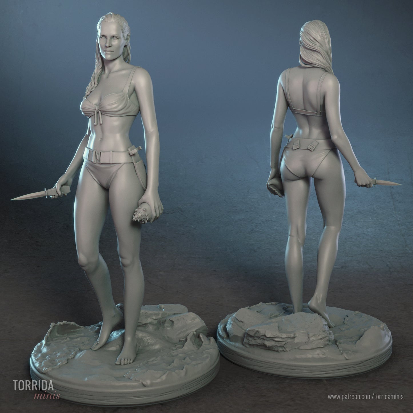 Bond Girl Honey Ryder - from Dr. No SFW/NSFW Sculpture(75mm to 500mm) - Unassembled/Unpainted/3D Print