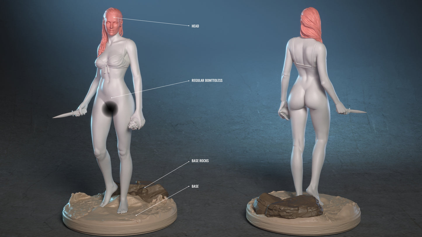 Bond Girl Honey Ryder - from Dr. No SFW/NSFW Sculpture(75mm to 500mm) - Unassembled/Unpainted/3D Print