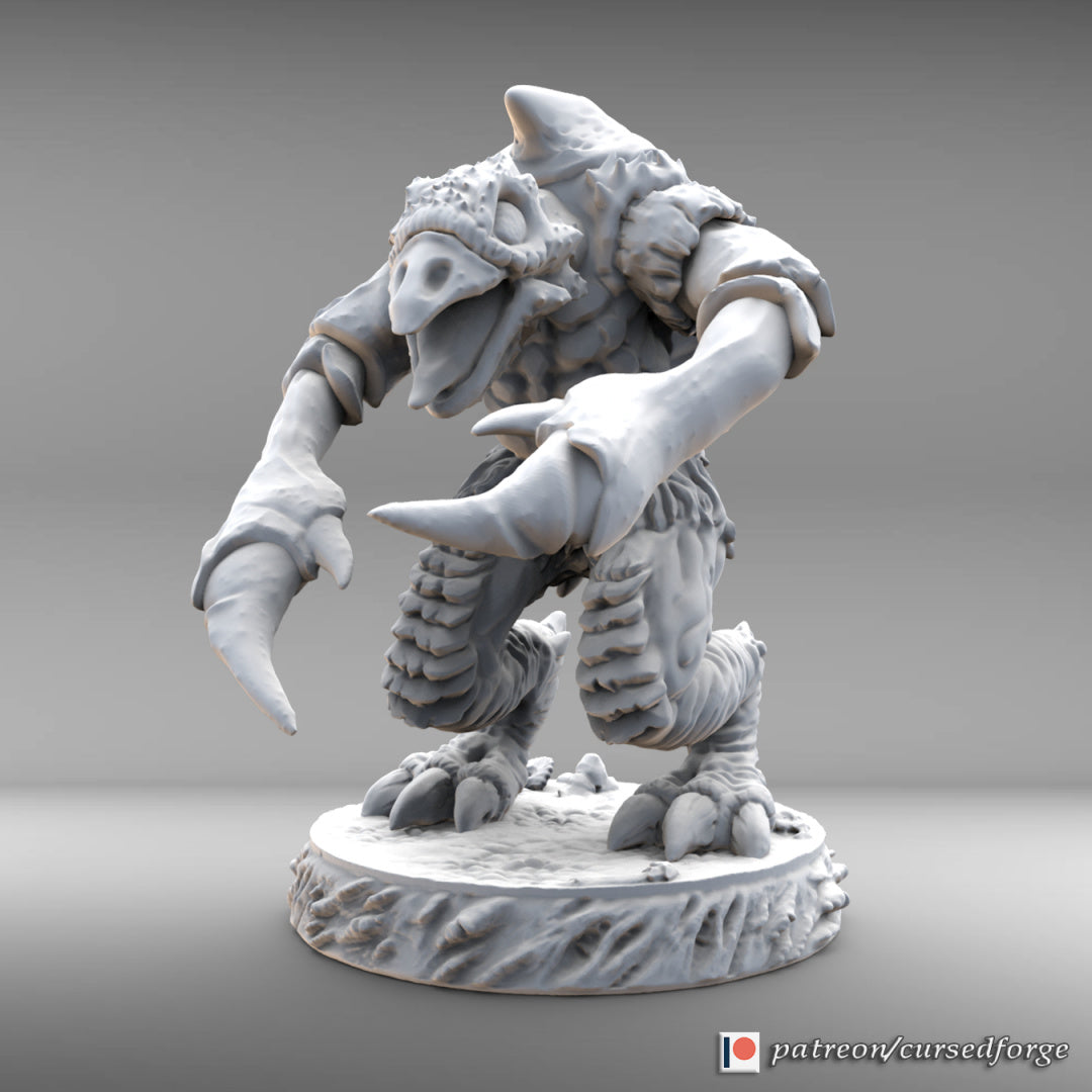 Hook Horror Spore Servant - RPG Miniatures - by Cursed Forge - Tabletop RPG Miniature - Roleplaying 3D Printed Fantasy Mini