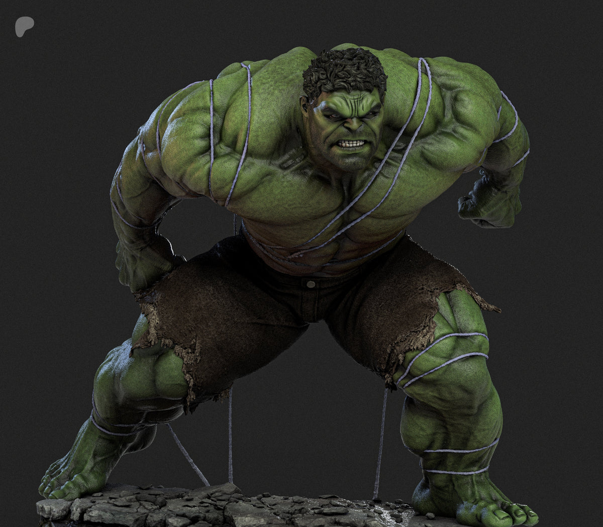 Hulk vs Spider-Man Diorama (75mm to 500mm) - Unassembled/Unpainted/3D Print