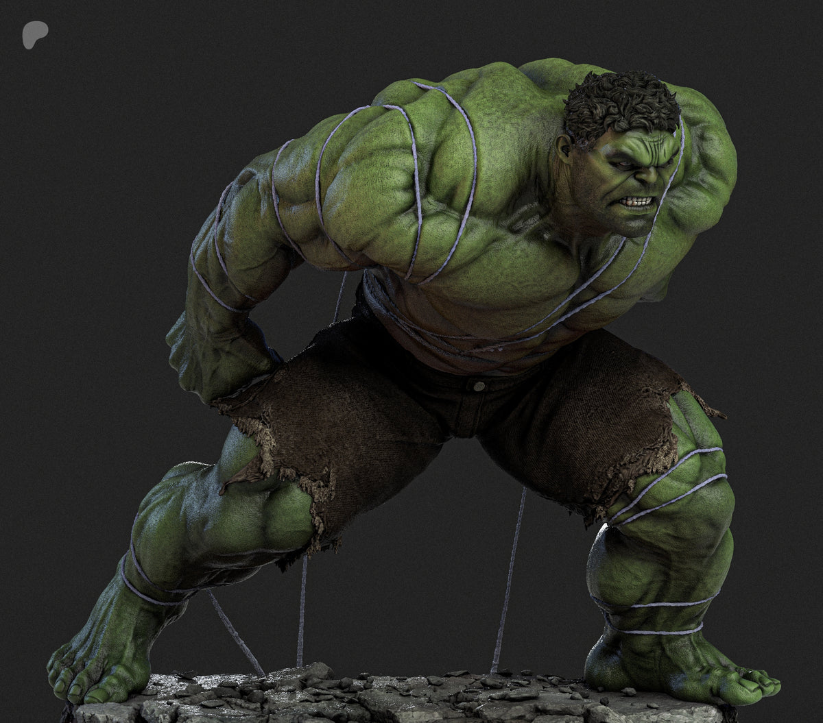 Hulk vs Spider-Man Diorama (75mm to 500mm) - Unassembled/Unpainted/3D Print