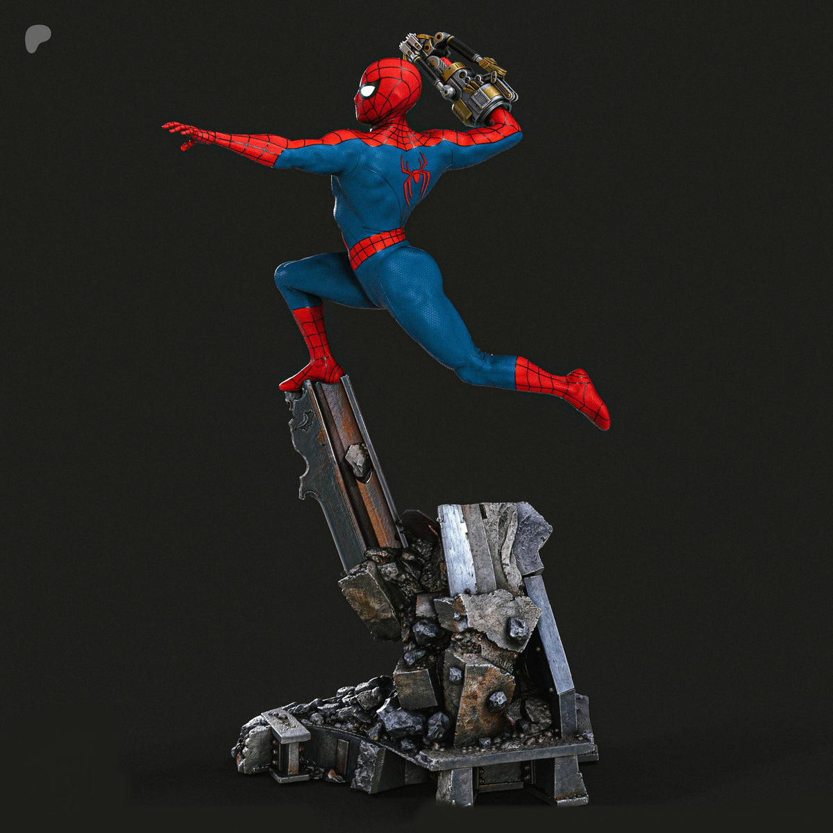 Hulk vs Spider-Man Diorama (75mm to 500mm) - Unassembled/Unpainted/3D Print