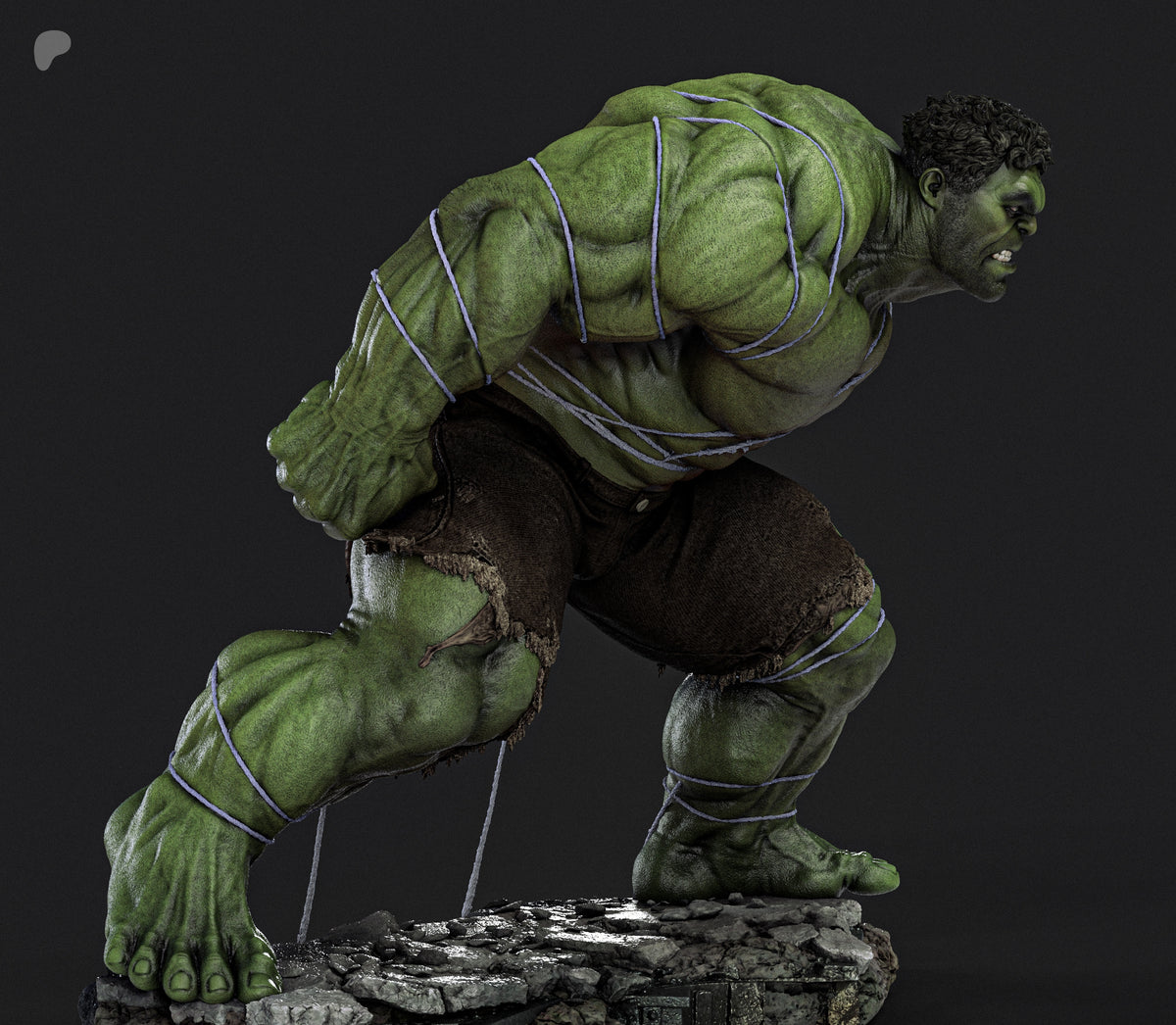 Hulk vs Spider-Man Diorama (75mm to 500mm) - Unassembled/Unpainted/3D Print