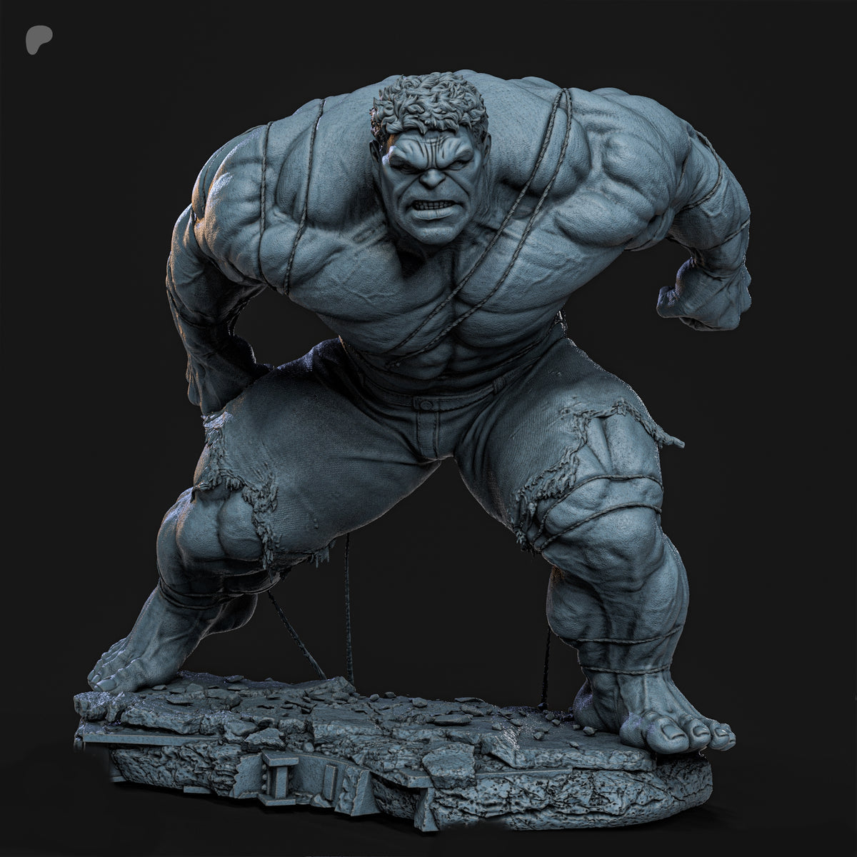 Hulk vs Spider-Man Diorama (75mm to 500mm) - Unassembled/Unpainted/3D Print