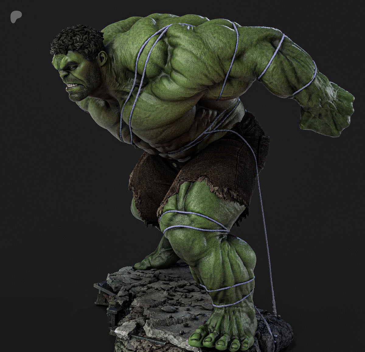 Hulk vs Spider-Man Diorama (75mm to 500mm) - Unassembled/Unpainted/3D Print