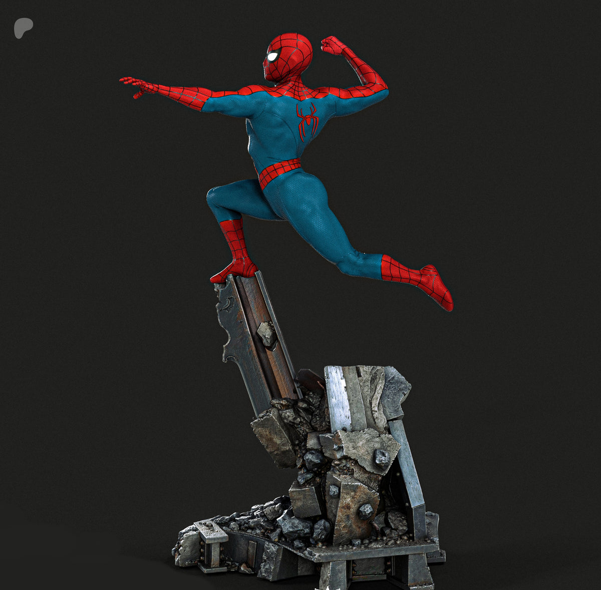 Hulk vs Spider-Man Diorama (75mm to 500mm) - Unassembled/Unpainted/3D Print