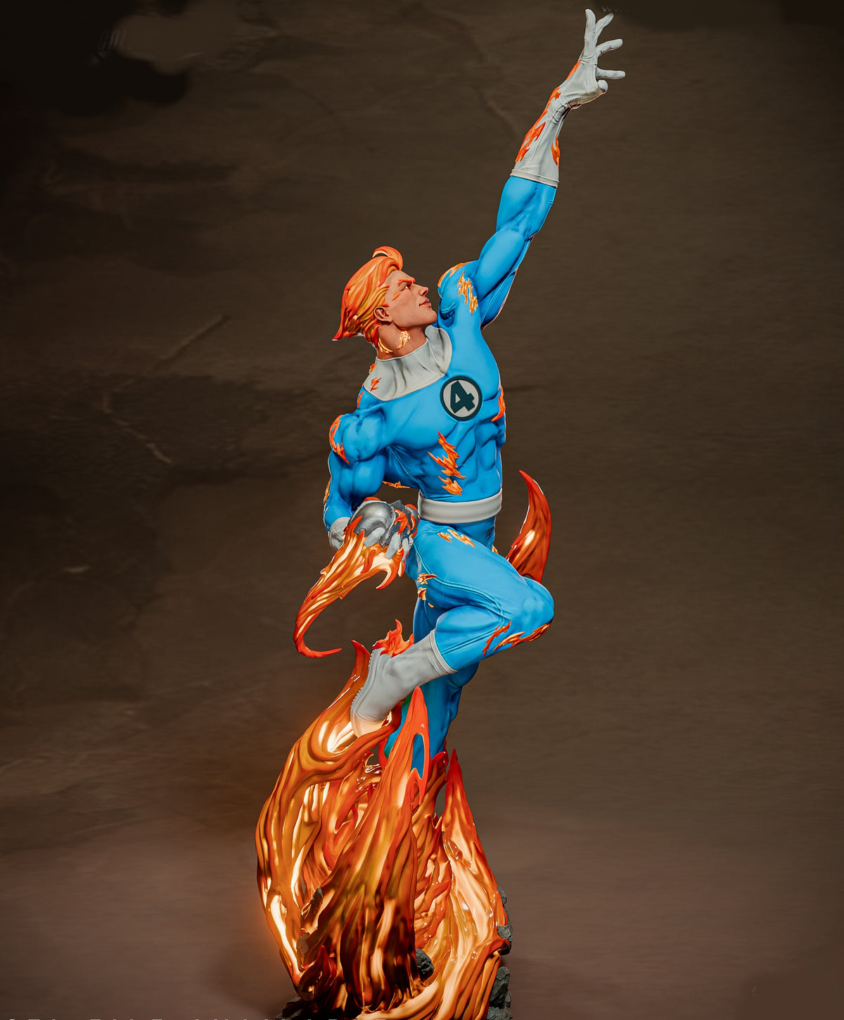 Human Torch Sculpture (75mm to 500mm) - Unassembled/Unpainted/3D Print