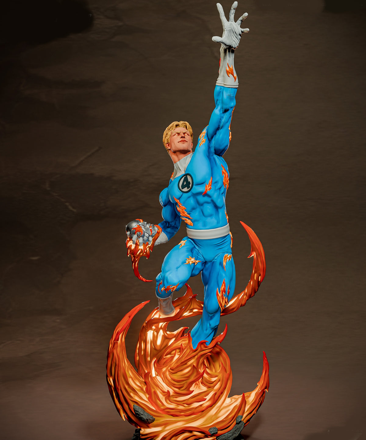 Human Torch Sculpture (75mm to 500mm) - Unassembled/Unpainted/3D Print