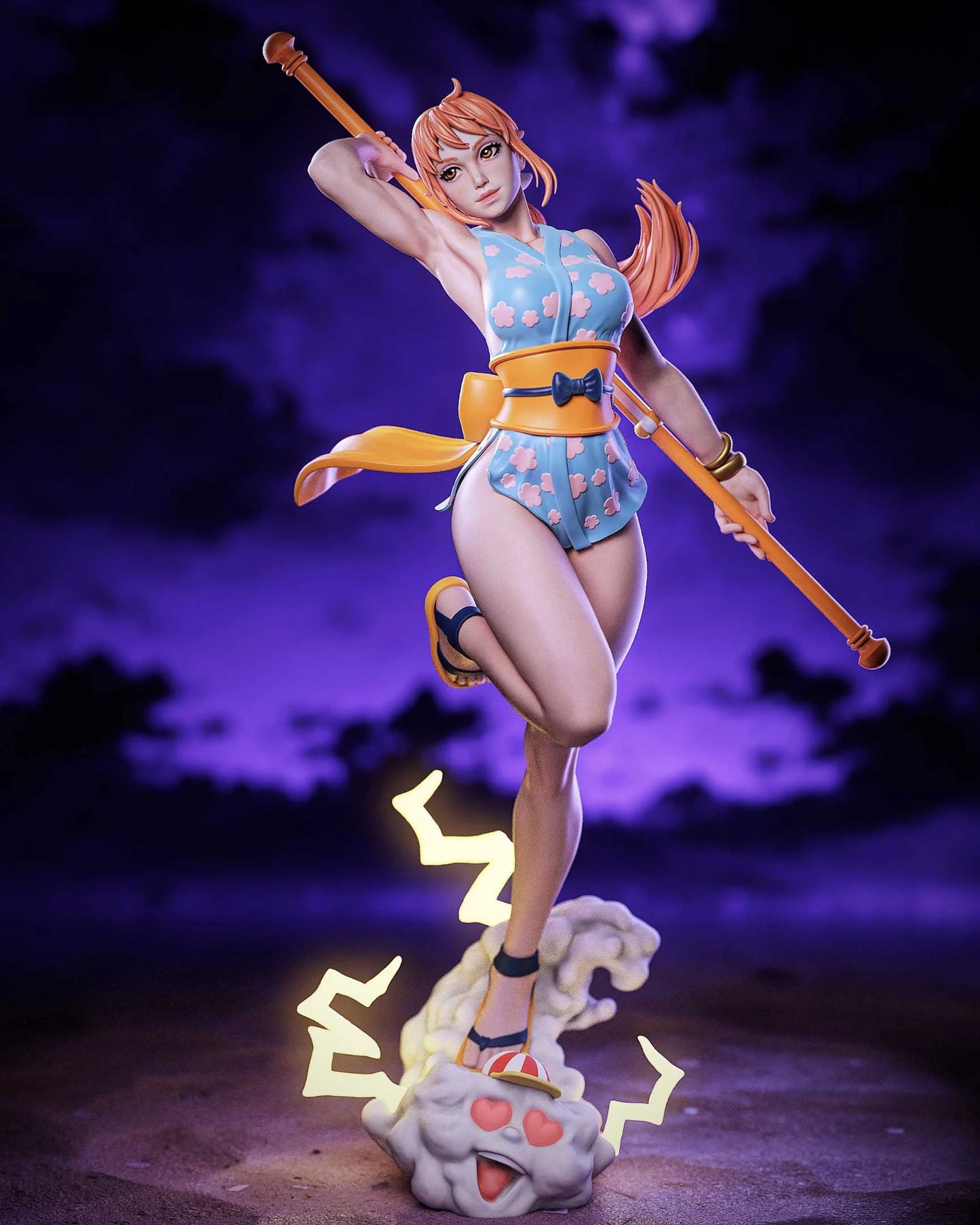 Nami Sculpture (75mm to 500mm) - Unassembled/Unpainted/3D Print