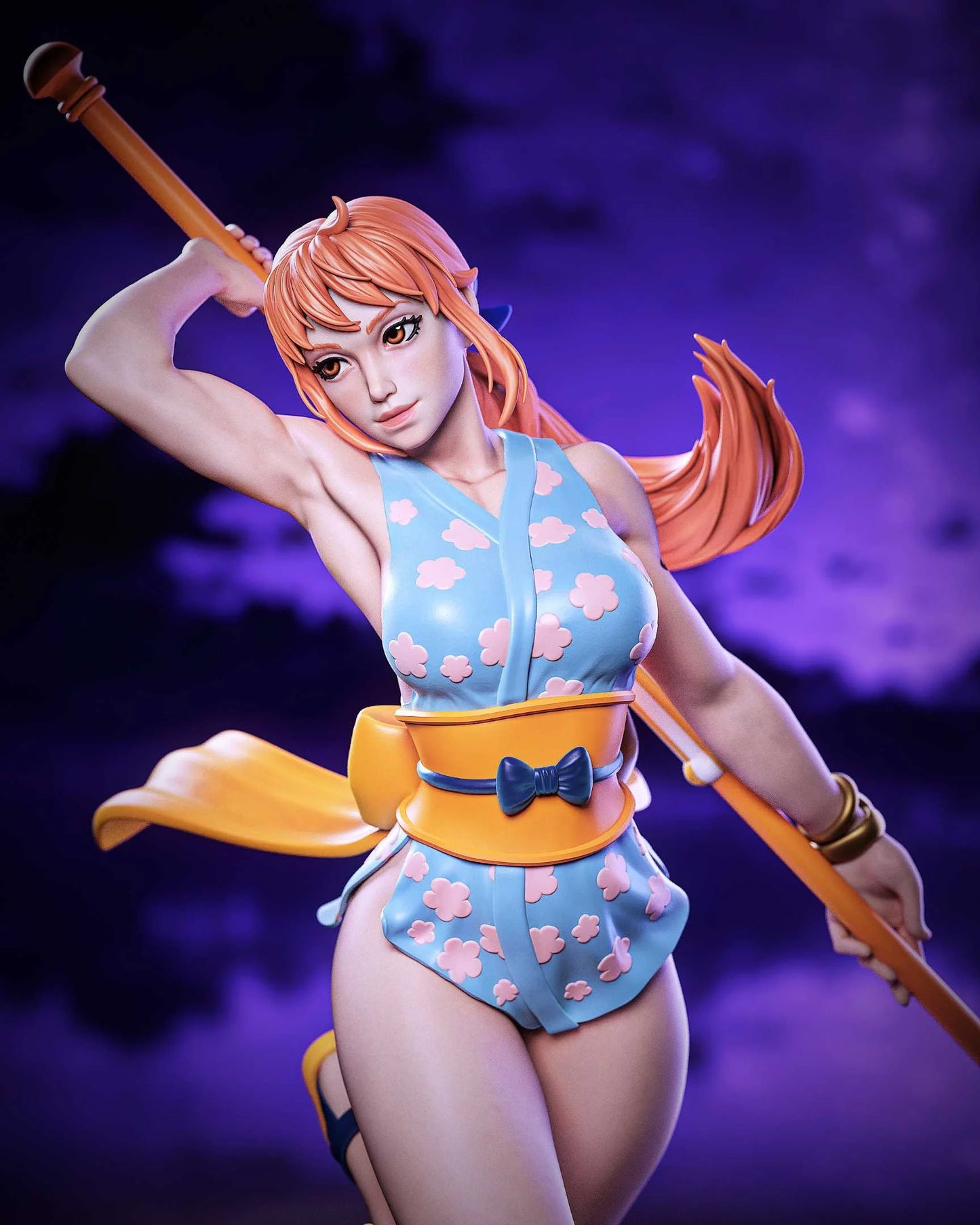 Nami Sculpture (75mm to 500mm) - Unassembled/Unpainted/3D Print