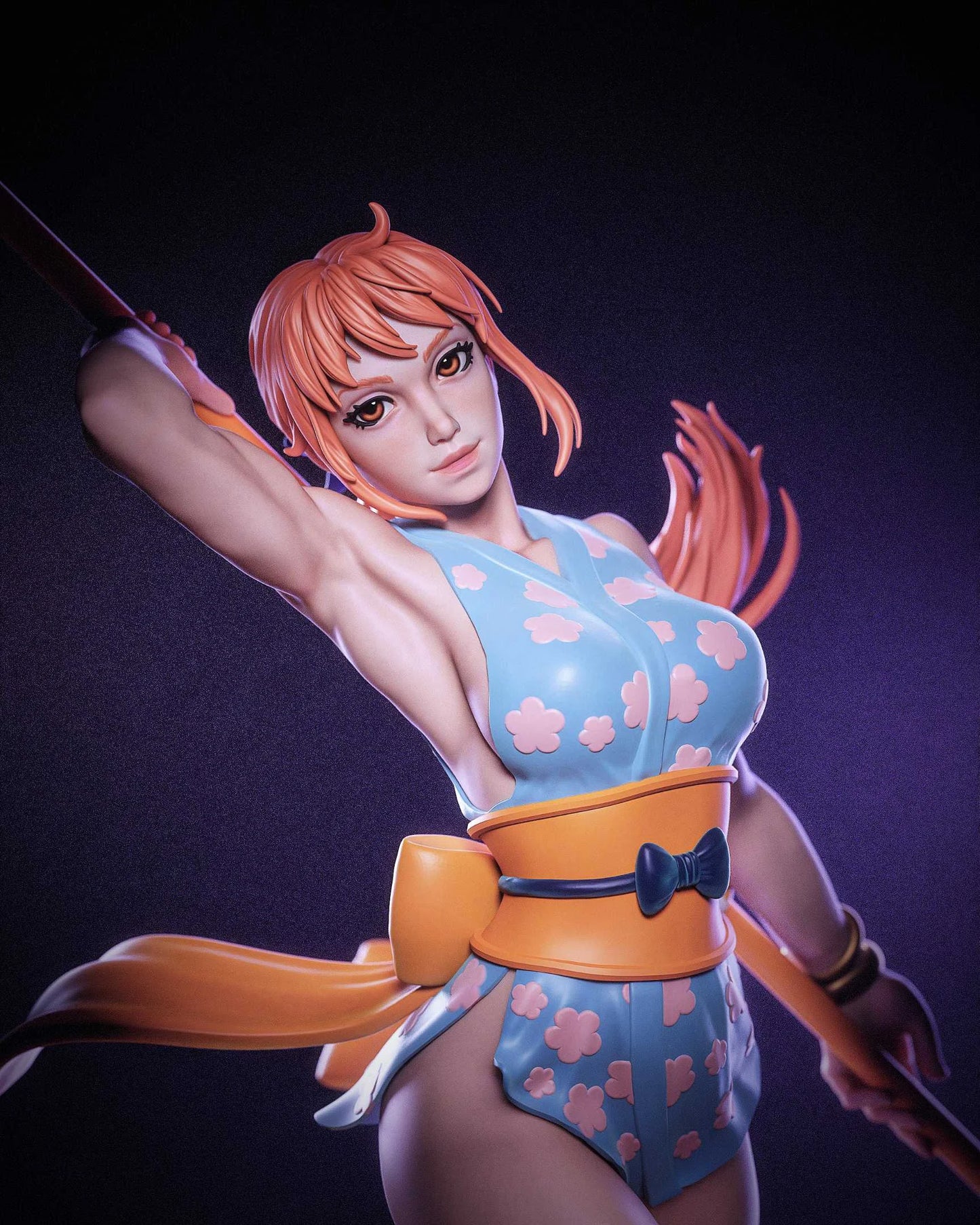 Nami Sculpture (75mm to 500mm) - Unassembled/Unpainted/3D Print