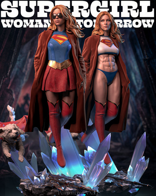 Supergirl SFW/NSFW Sculpture (75mm to 500mm) - Unassembled/Unpainted/3D Print