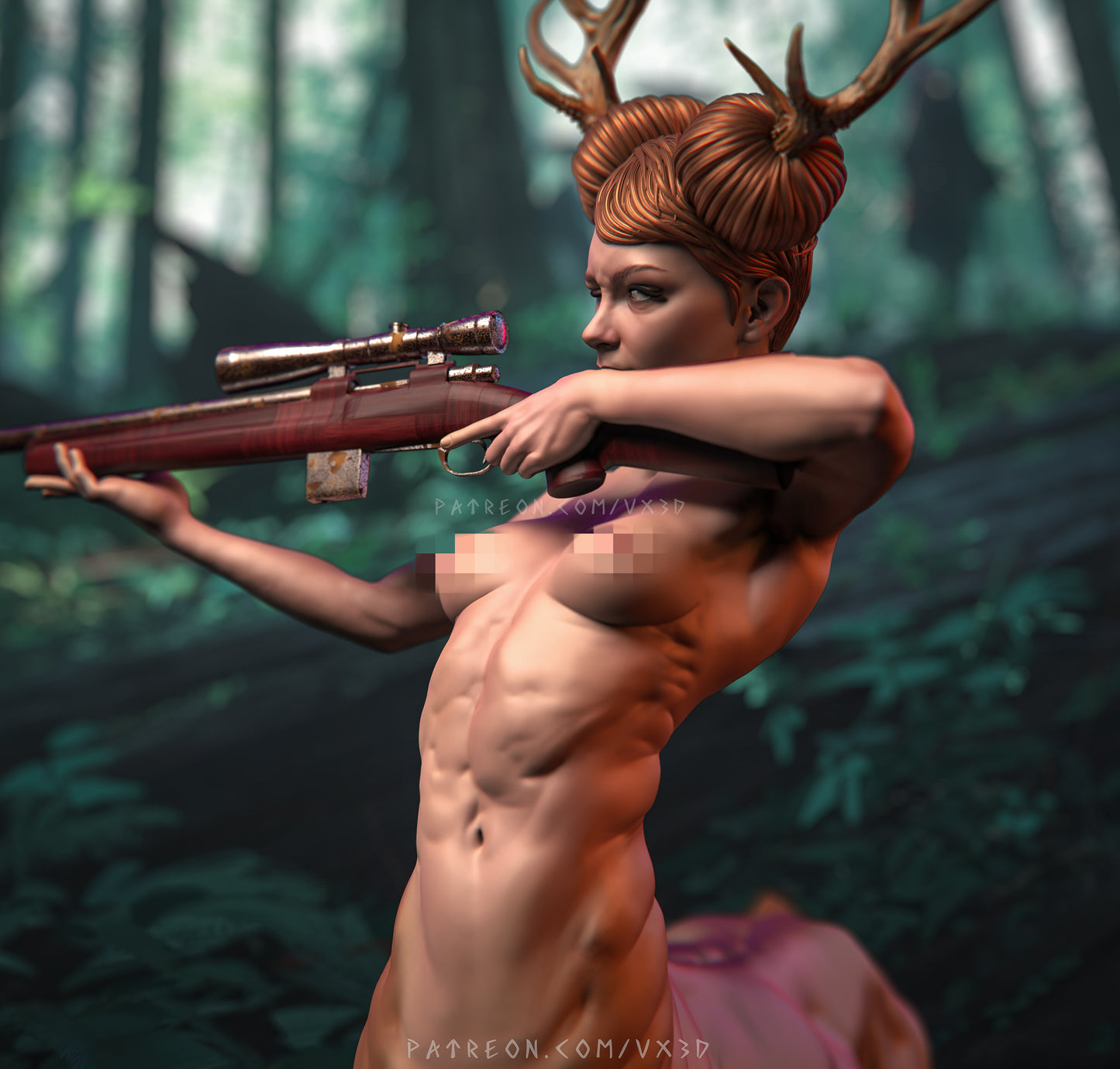 Bambina NSFW Sculpture (75mm to 500mm) - Unassembled/Unpainted/3D Print
