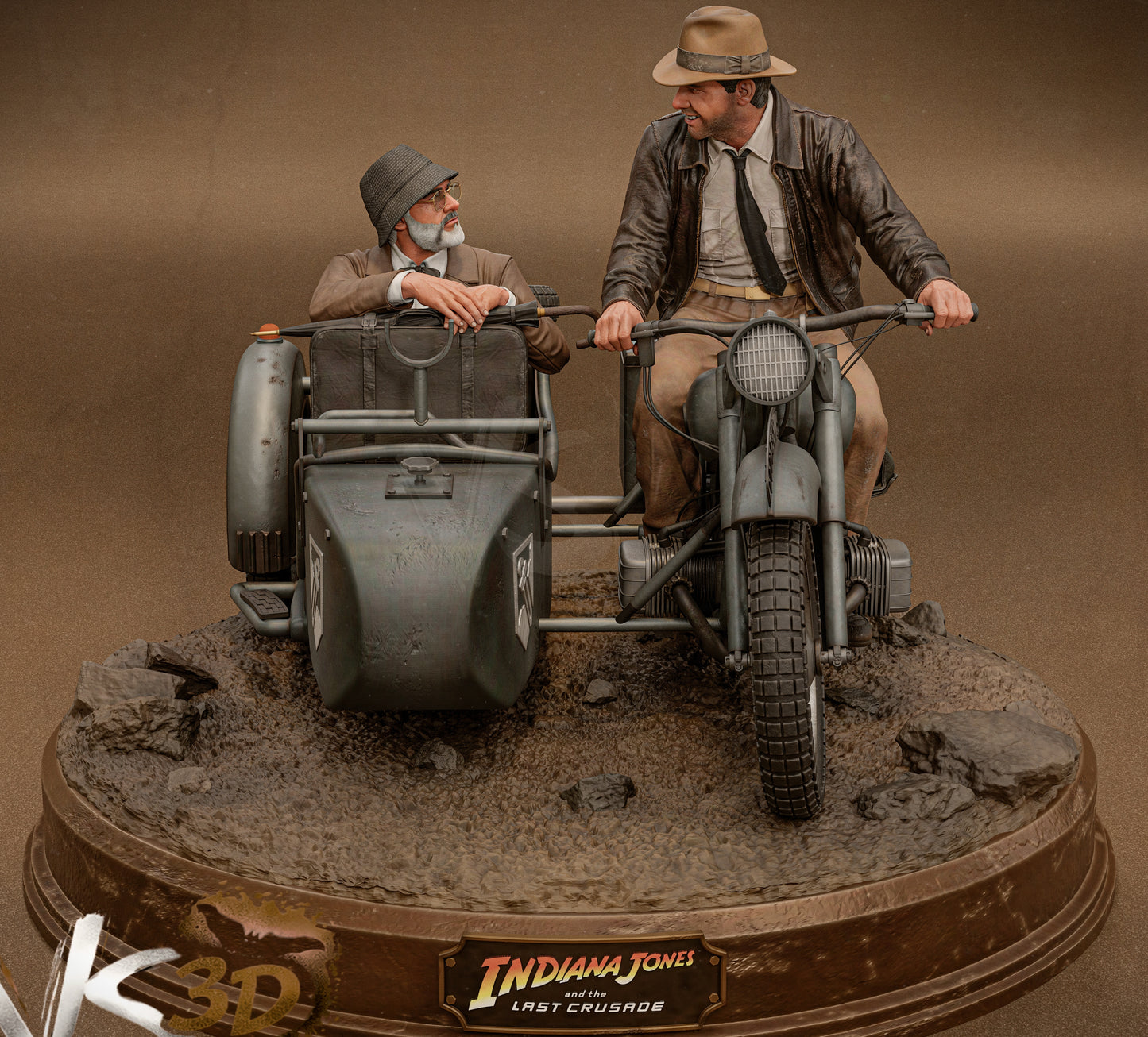 Indiana Jones Diorama (75mm to 500mm) - Unassembled/Unpainted/3D Print