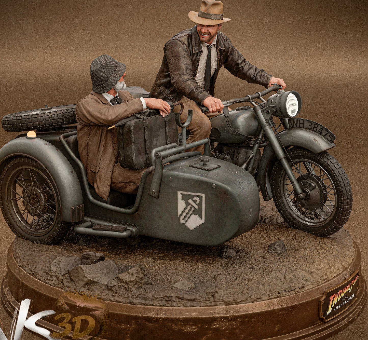 Indiana Jones Diorama (75mm to 500mm) - Unassembled/Unpainted/3D Print