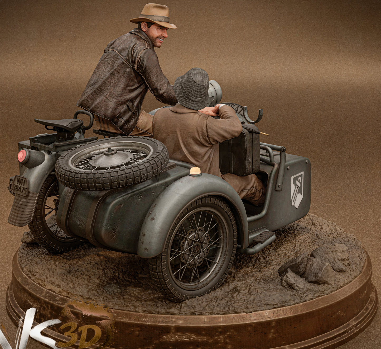 Indiana Jones Diorama (75mm to 500mm) - Unassembled/Unpainted/3D Print
