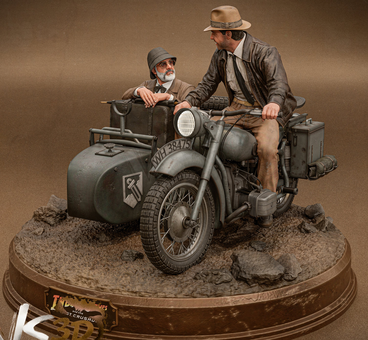 Indiana Jones Diorama (75mm to 500mm) - Unassembled/Unpainted/3D Print