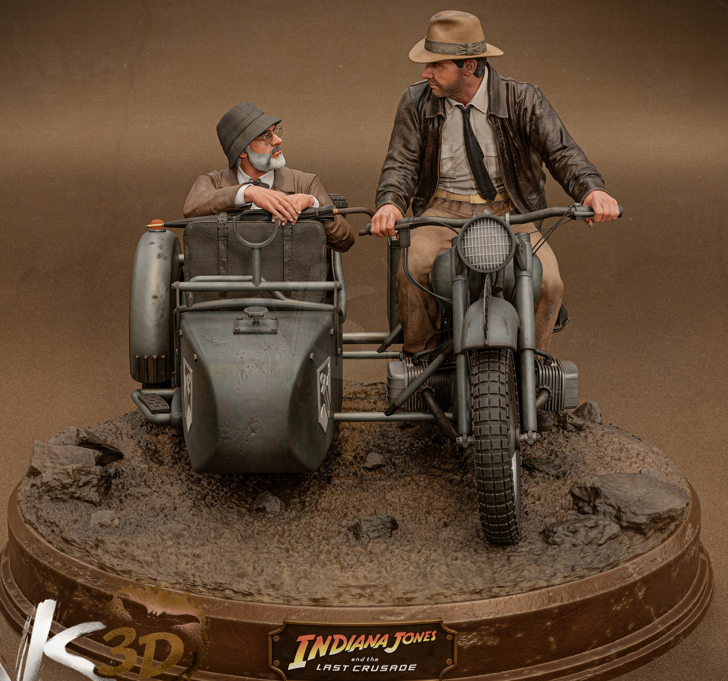 Indiana Jones Diorama (75mm to 500mm) - Unassembled/Unpainted/3D Print
