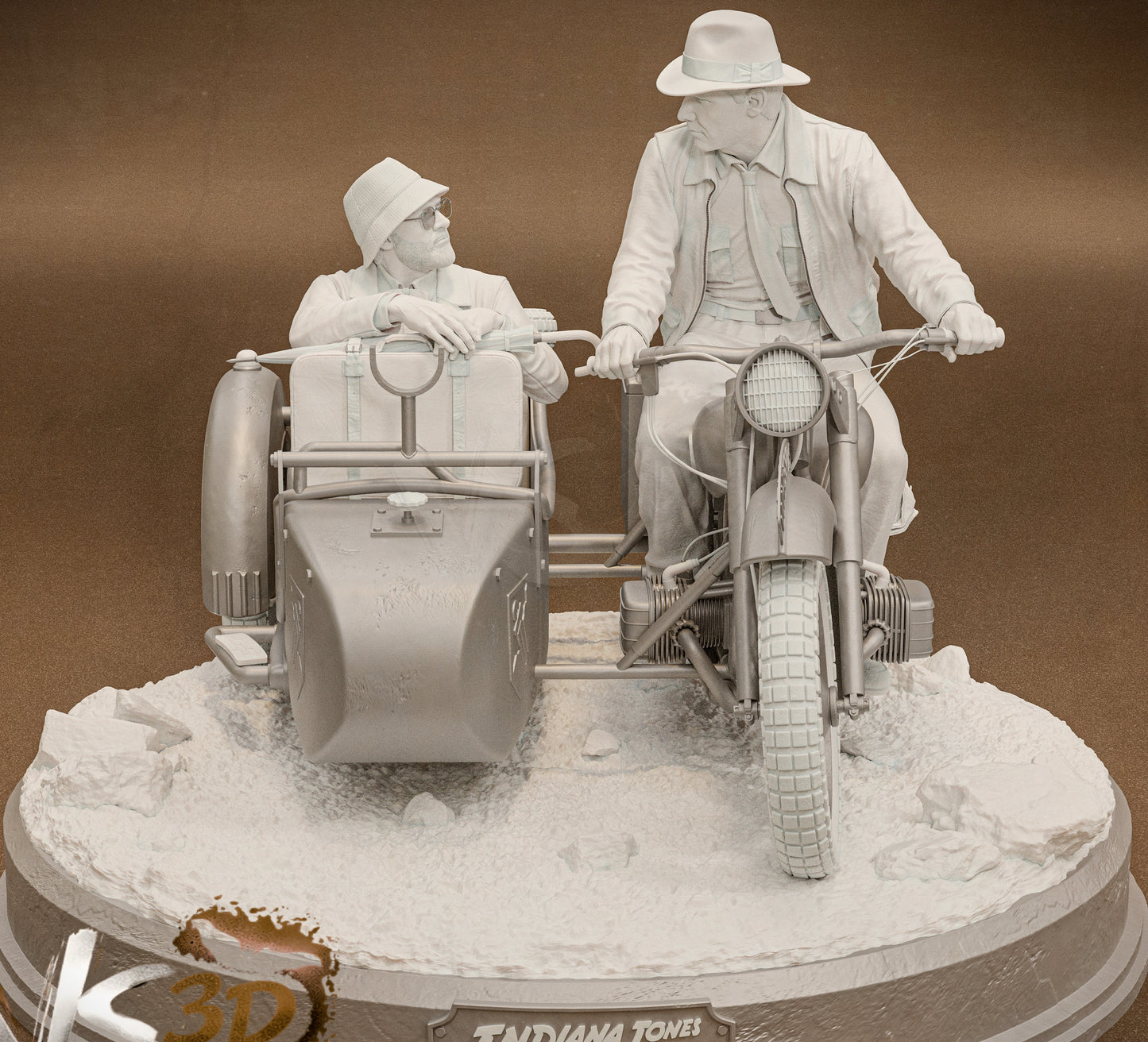Indiana Jones Diorama (75mm to 500mm) - Unassembled/Unpainted/3D Print
