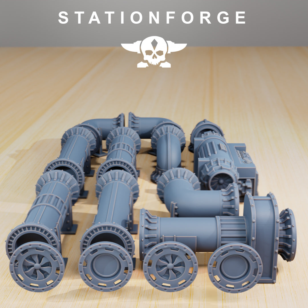 Industrial Terrain - Scatter Terrain - Compatible with Warhammer 40K - by Station Forge - Tabletop RPG Miniature - Roleplaying 3D Printed Fantasy Mini