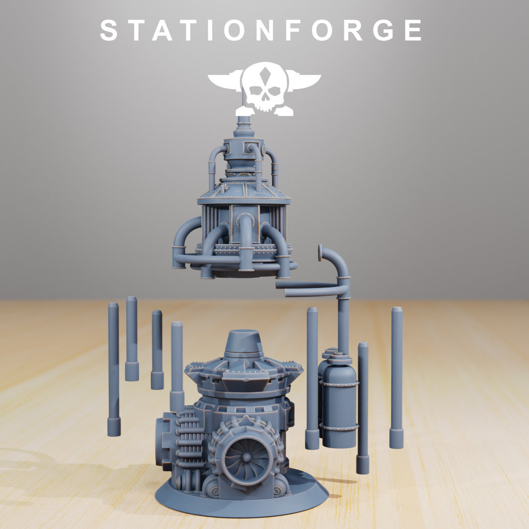 Industrial Terrain - Scatter Terrain - Compatible with Warhammer 40K - by Station Forge - Tabletop RPG Miniature - Roleplaying 3D Printed Fantasy Mini