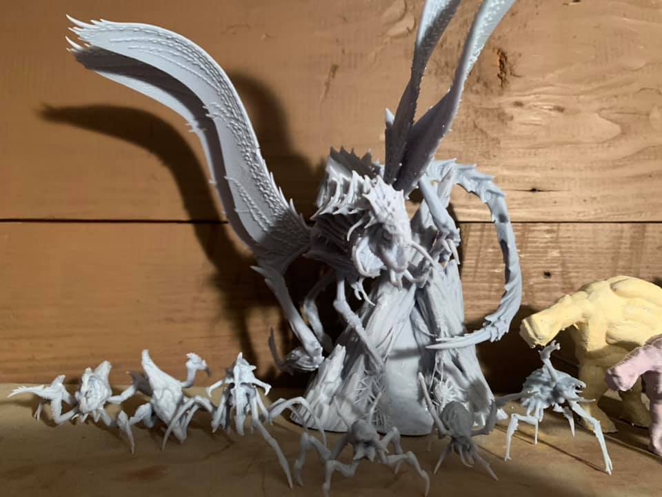 Insectoid Dragon - by Mini Monster Mayhem- Tabletop RPG Miniature - Roleplaying 3D Printed Fantasy Mini