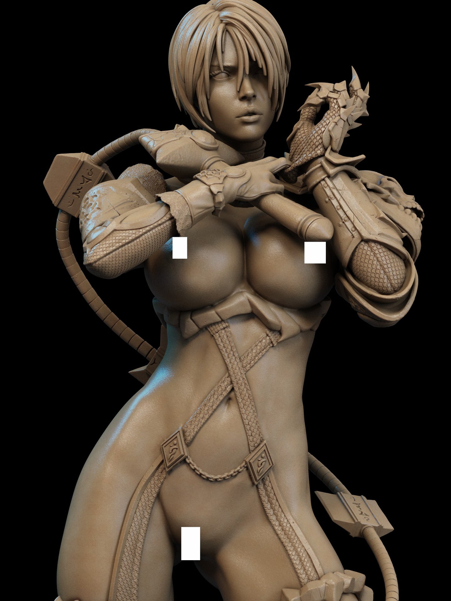 Ivy Valentine NSFW Sculpture (75mm to 500mm) - Unassembled/Unpainted/3D Print