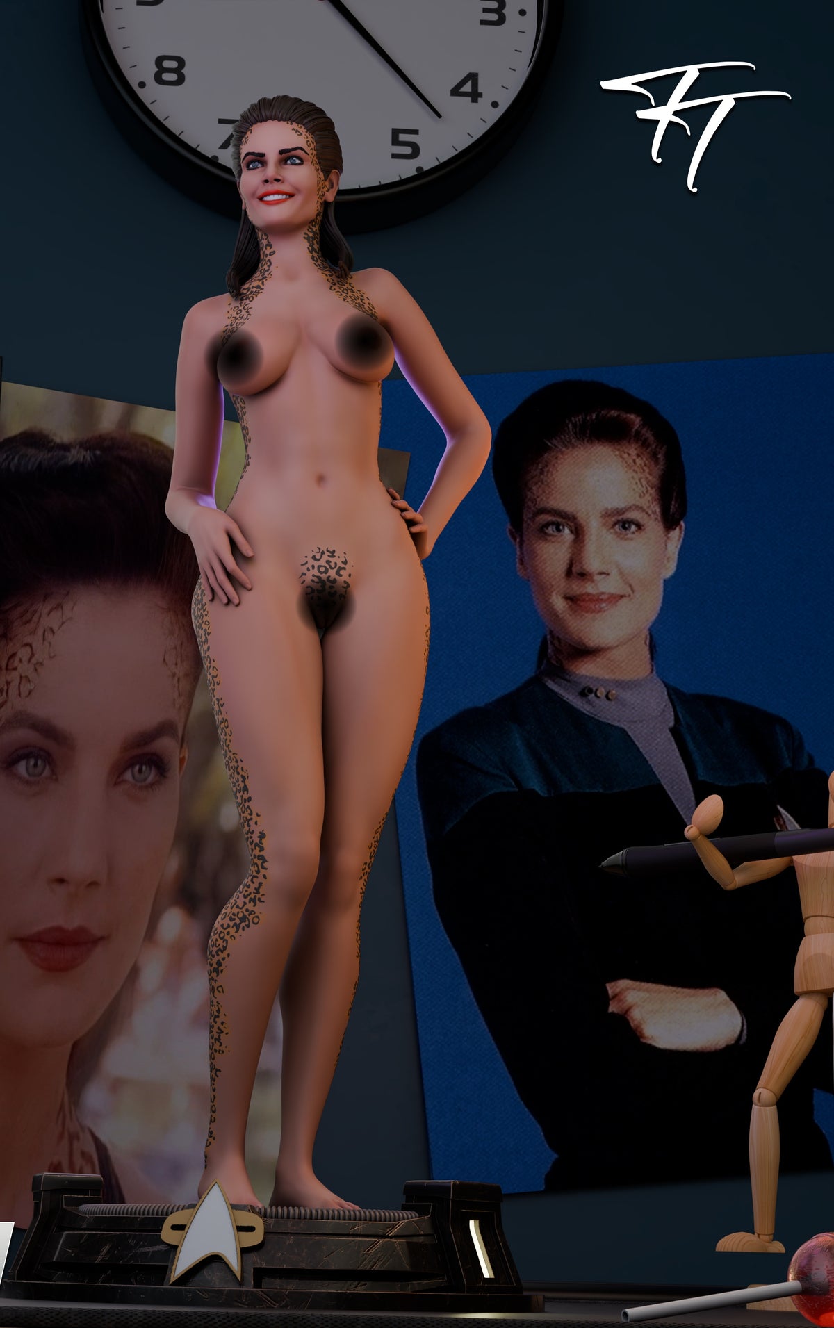 Jadzia Dax Sculpture (75mm to 500mm) - Unassembled/Unpainted/3D Print