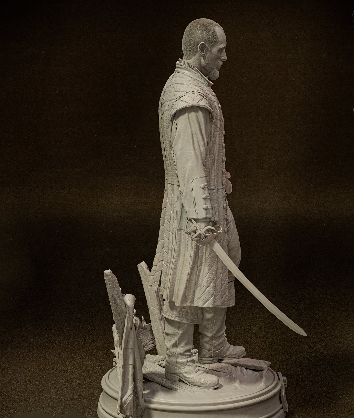 Captain James Flint Sculpture (75mm to 500mm) - Unassembled/Unpainted/3D Print