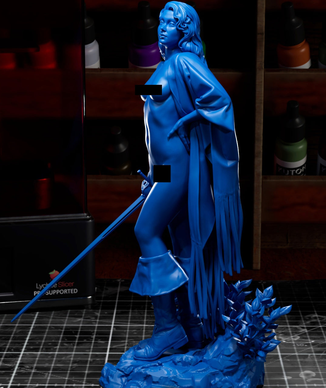 James Montgomery Flagg - The Fencer NSFW Sculpture (75mm to 500mm) - Unassembled/Unpainted/3D Print