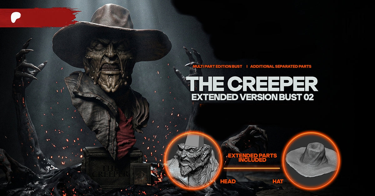The Creeper Bust (75mm to 500mm) - Unassembled/Unpainted/3D Print