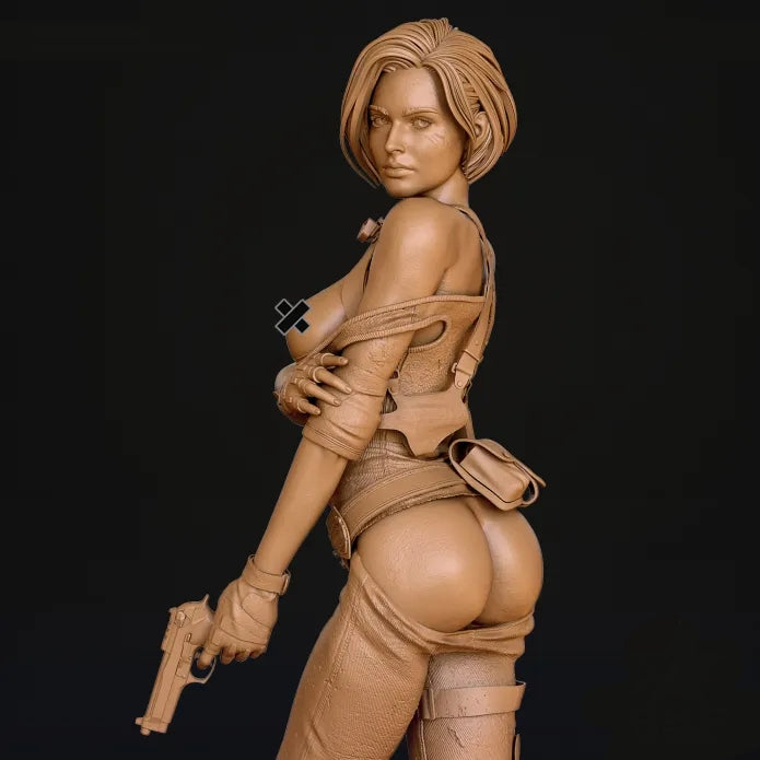 Jill Valentine NSFW Sculpture (75mm to 500mm) - Unassembled/Unpainted/3D Print