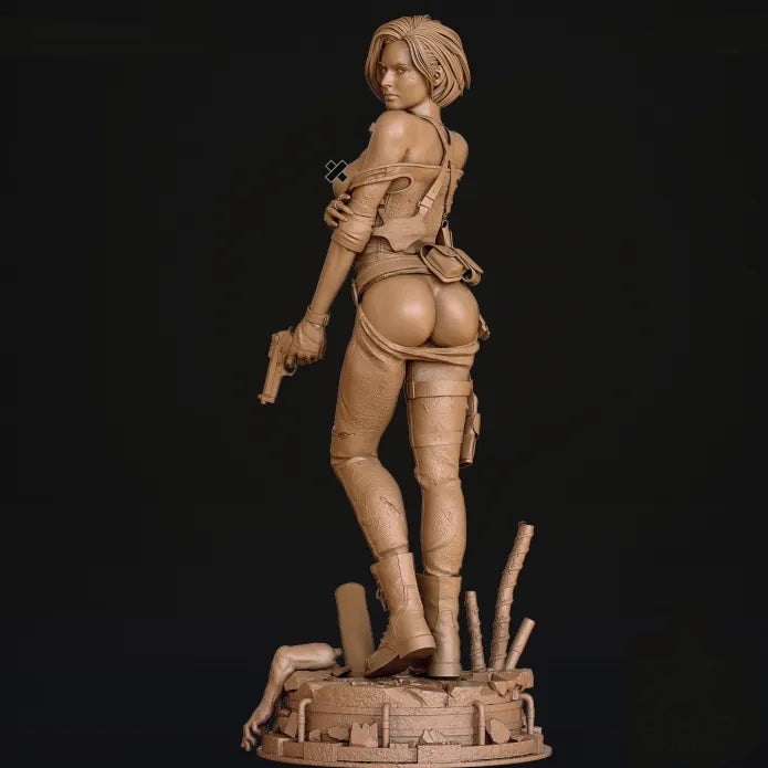Jill Valentine NSFW Sculpture (75mm to 500mm) - Unassembled/Unpainted/3D Print