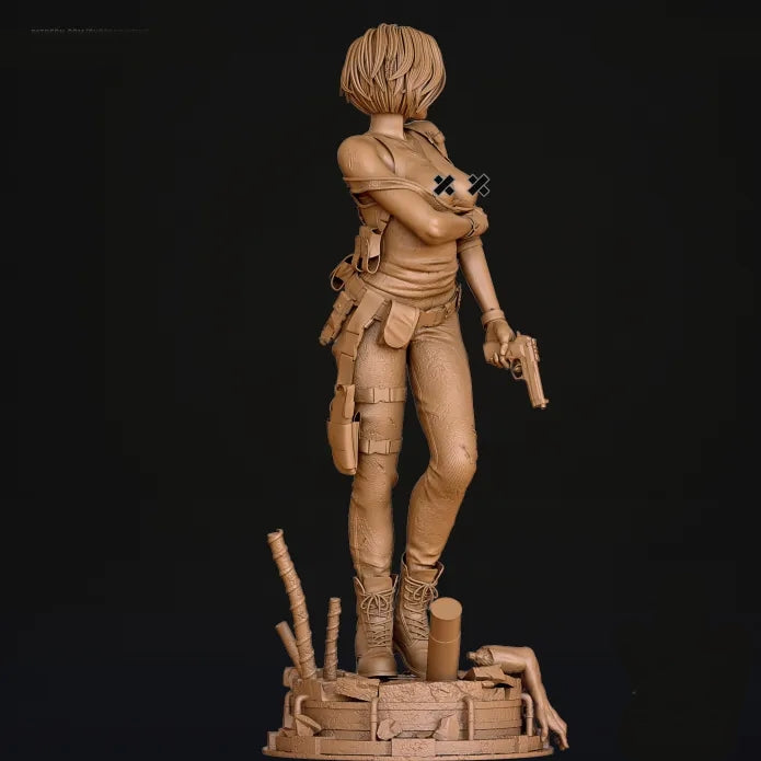 Jill Valentine NSFW Sculpture (75mm to 500mm) - Unassembled/Unpainted/3D Print