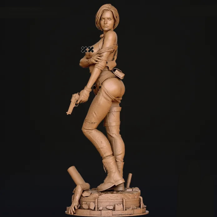 Jill Valentine NSFW Sculpture (75mm to 500mm) - Unassembled/Unpainted/3D Print