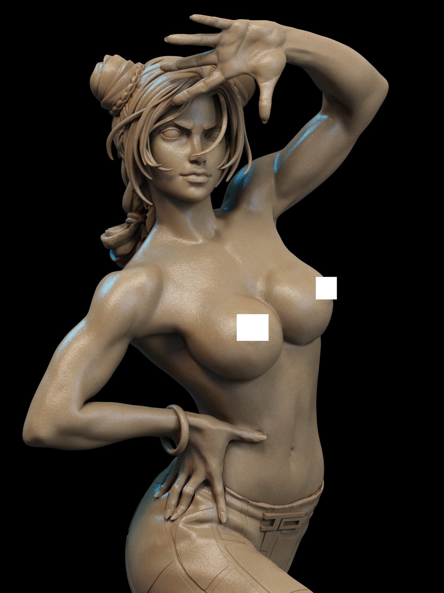 Jolyne Kujo NSFW Sculpture (75mm to 500mm) - Unassembled/Unpainted/3D Print