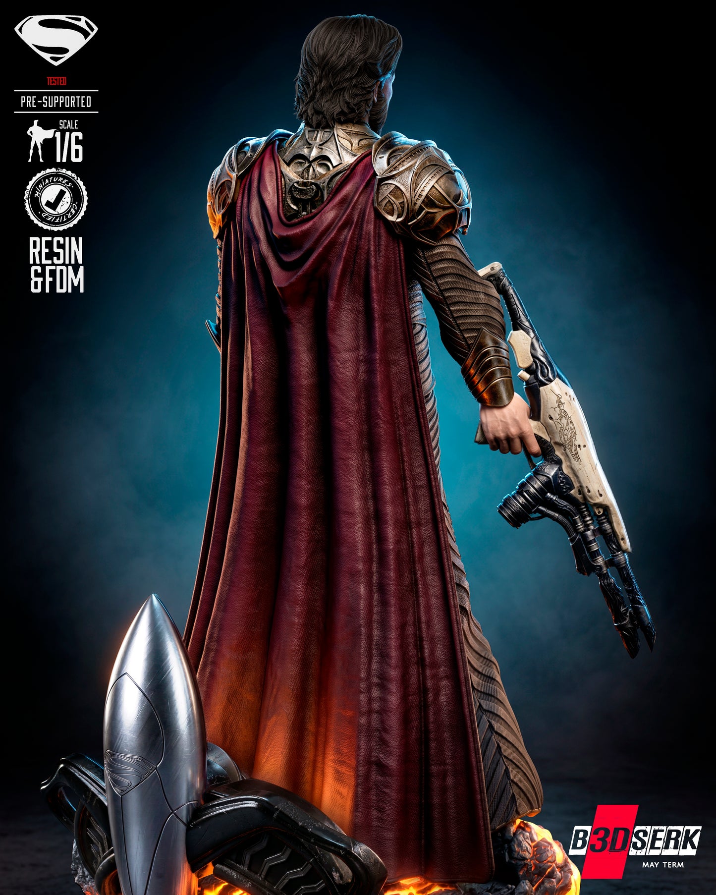 Jor-El Sculpture (75mm to 500mm) - Unassembled/Unpainted/3D Print