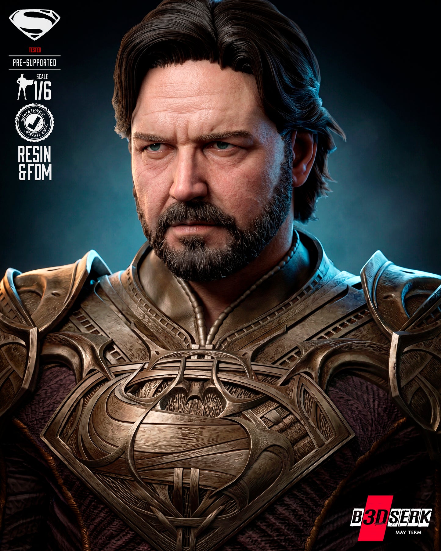 Jor-El Sculpture (75mm to 500mm) - Unassembled/Unpainted/3D Print