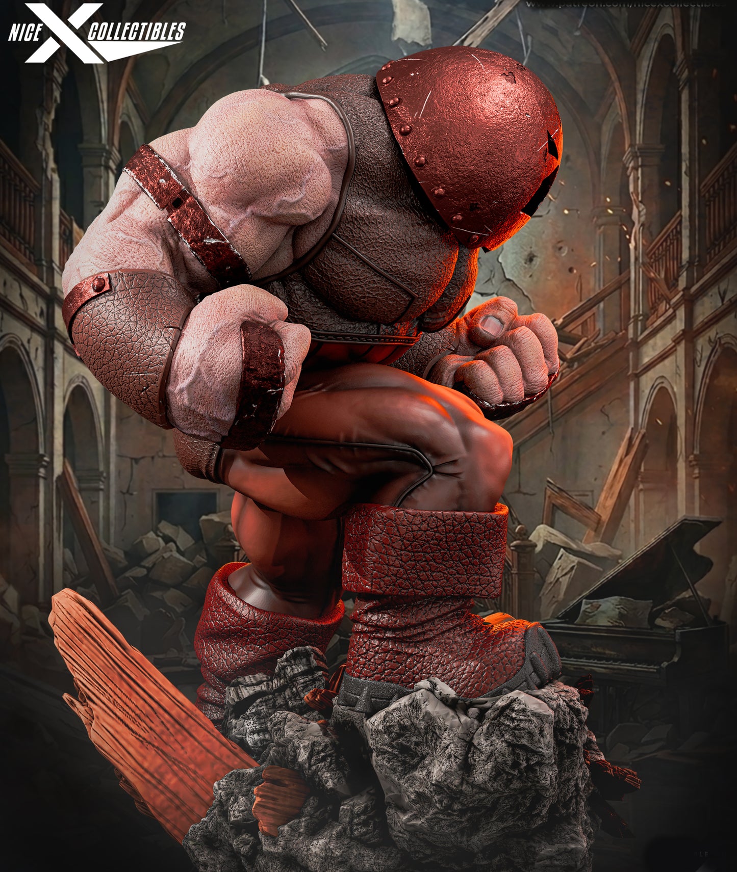 Juggernaut Sculpture (75mm to 500mm) X-Men - Unassembled/Unpainted/3D Print