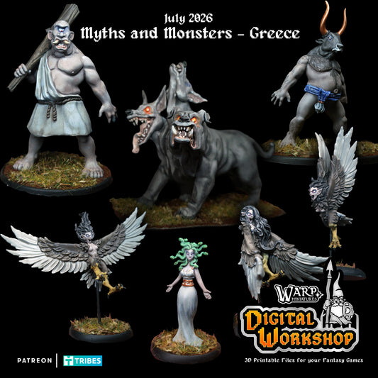 Myths and Monsters (x7) Greek Mythology - TTRPG - Wargaming - Dungeons and Dragons