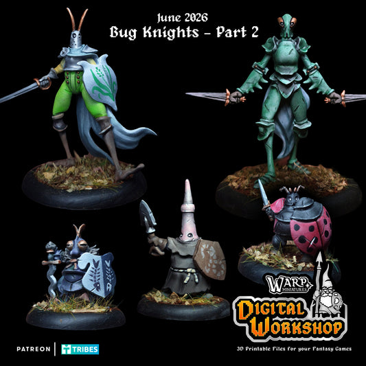 Bug Knights: Part 2 (x5) - TTRPG - Wargaming - Dungeons and Dragons