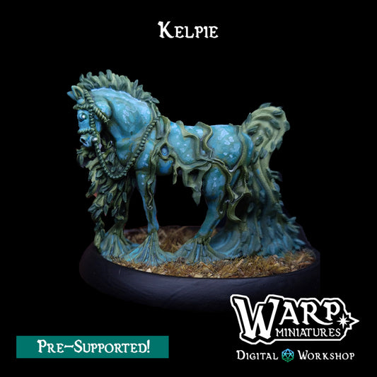 Kelpie - Dungeons and Dragons - by Warp Minis- Tabletop RPG Miniature - Roleplaying 3D Printed Fantasy Mini